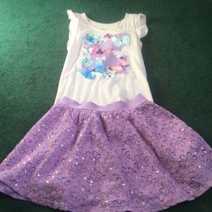 Justice outfit size 10-tank top and skirt